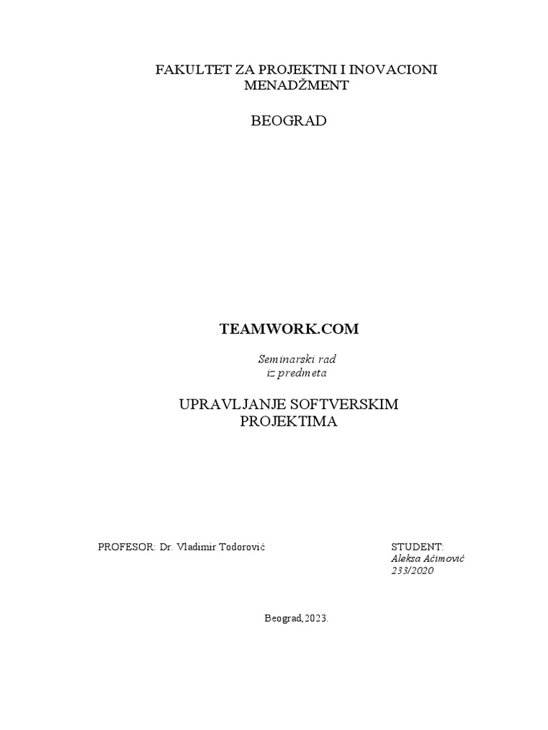 Teamwork | PDF