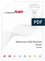 Mastercam2024 pb4 Resolved Issues