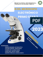 Informe Elaboración de Maquetas de Microscopio Electrónico Primo Star 3 y Microscopio Electronico de Barrido EVO 15