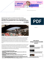 Waspadai Pencemaran Air Permukaan, Ketahui Penyebab Dan Cara Mengatasinya