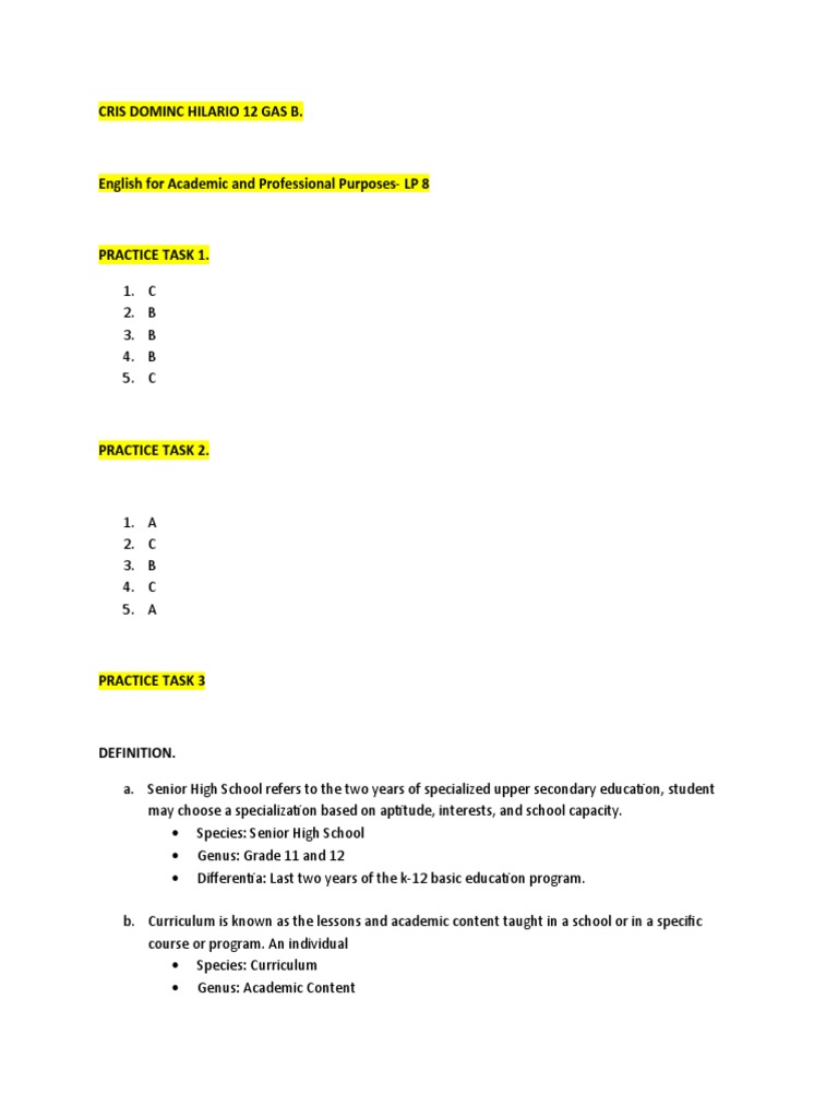 Senior High School Academic Overview | PDF