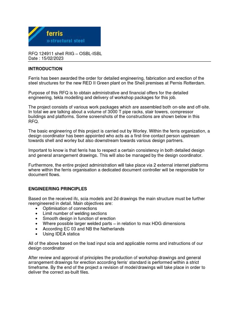 Engineering RFQ for Shell Project | PDF