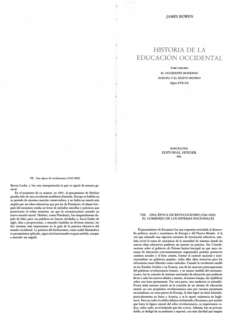6 Bowen Historia de La Educacion Occidental. Tomo 3 Pag 315362