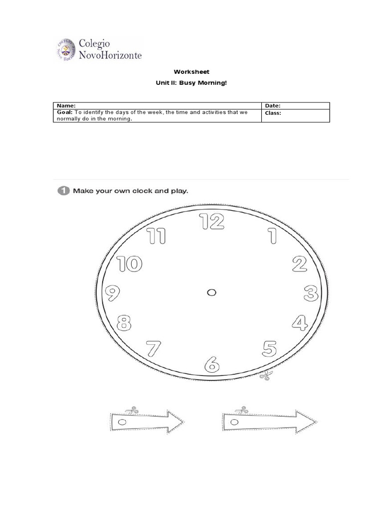 3ro Básico Busy Morning! PDF