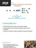 Lecture 4 - Simulation of A Queuing Problem