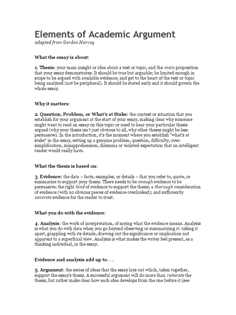 Elements-of-Academic-Argument | PDF | Essays | Argument