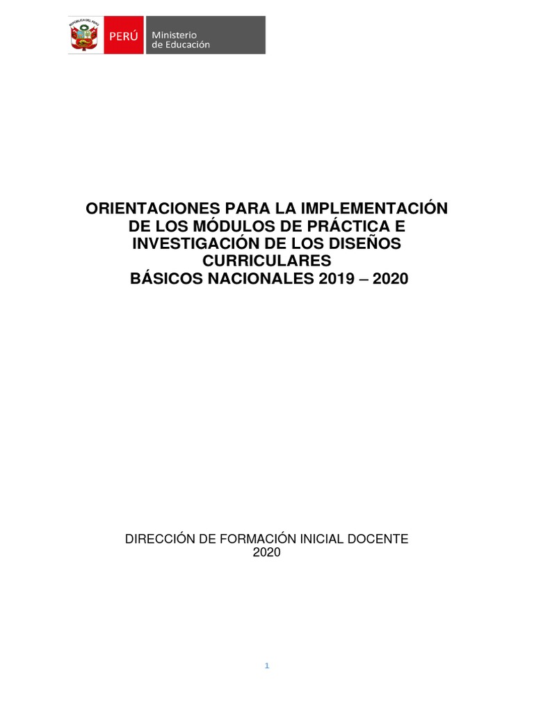 Orientaciones para La Implementacion Del Modulo de Practica | PDF ...
