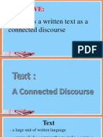Text As A Connected Discourse