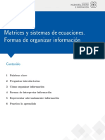 matrices y sistemas de ecuaciones. forma de organizar la informacion