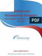 English Clothes and Accessories Glossary