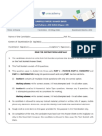 JEE Main - Growth - Sample Paper-1 - Student