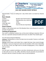 SBC Beaulieu Day Sailing Event Details - Bucket List