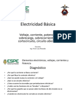 Electricidad Basica: Voltaje, Corriente Potencia
