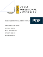 Term Paper Topic: Magnetic Coupling