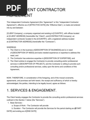 Independent Contractor Agreement