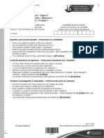 French B Paper 1 Question Booklet SL French