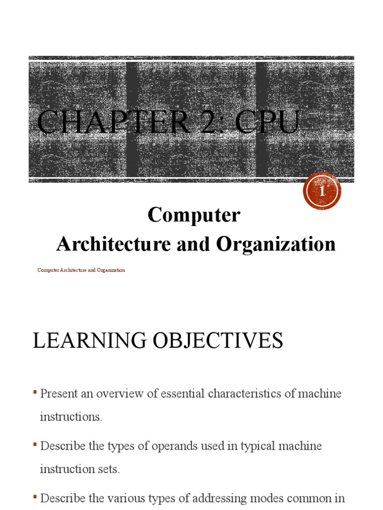 CompArch 02 CPU PDF Central Processing Unit Computer Architecture