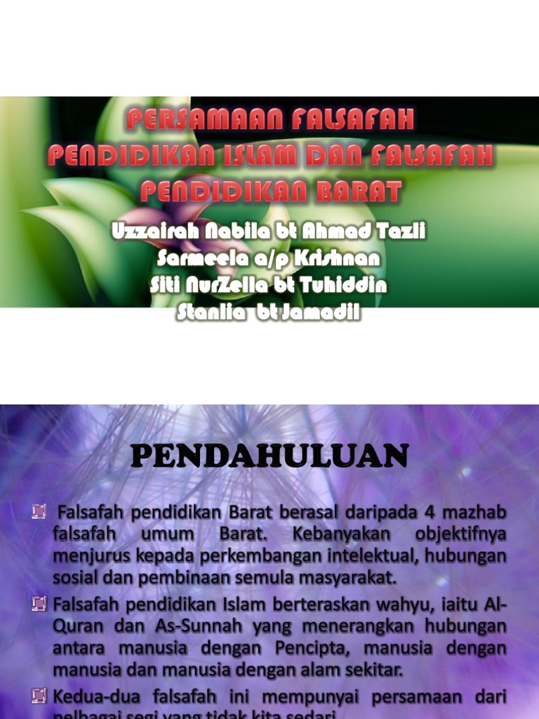 Falsafah Pendidikan Islam Barat Pdf
