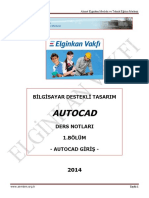 AUTOCAD E GIRIS VE YENILIKLERyeni