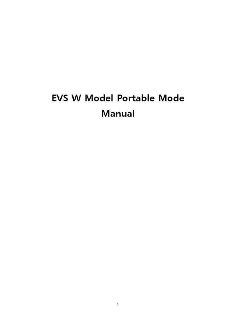 EVS W Model Portable Mode Manual | PDF | Icon (Computing) | Computer ...
