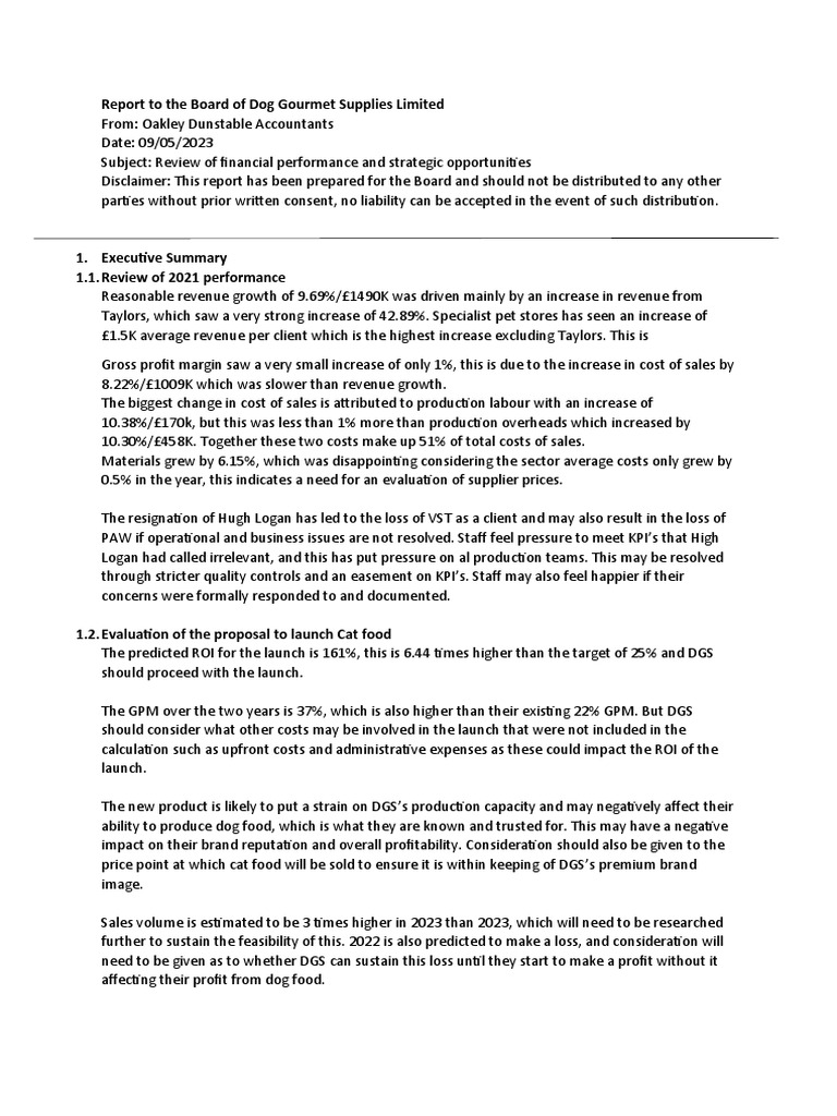DGS Financial Performance Review 2021 | PDF | Profit (Economics) | Brand