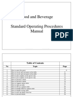 Food and Beverage Standard Operating Procedures Manual