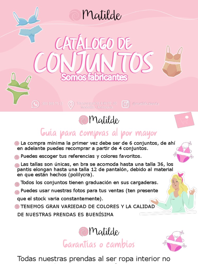 Catálogo de Conjuntos de Ropa Interior | PDF | Ropa | Moda