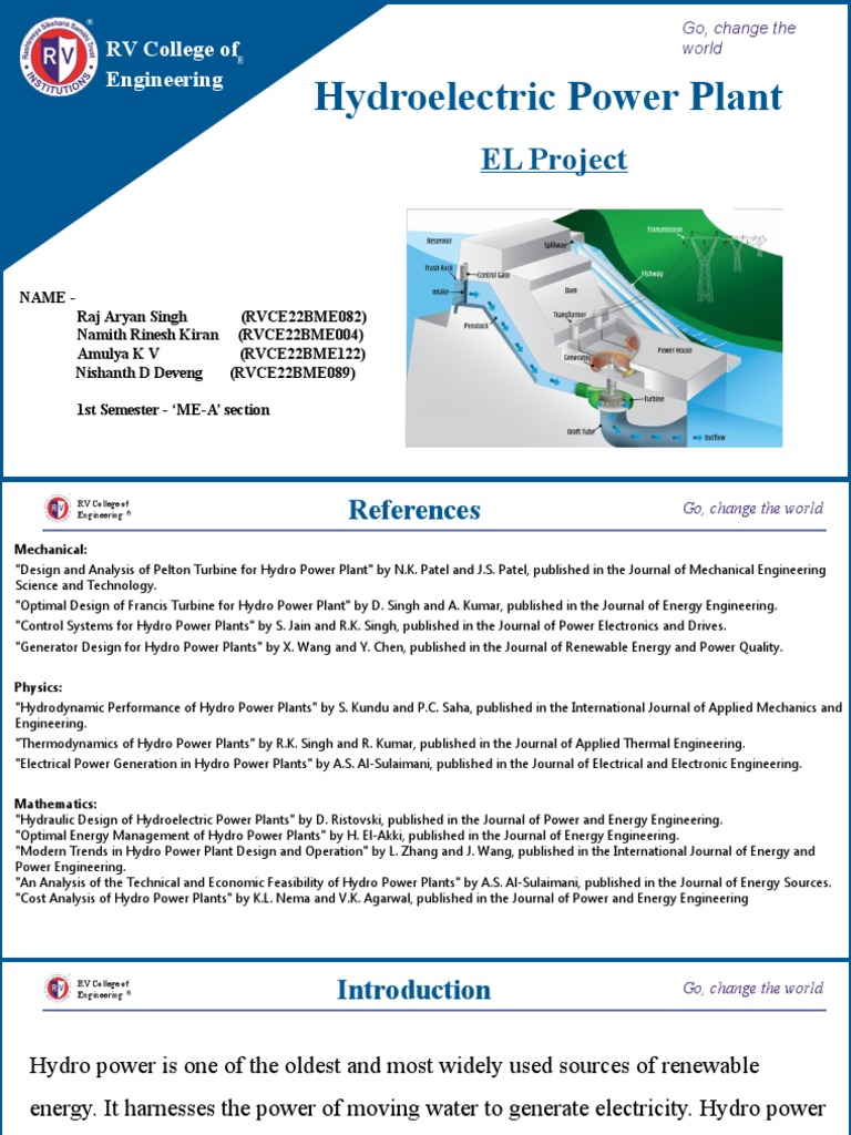Hydroelectric Power Plant PDF Power Station Electric Generator