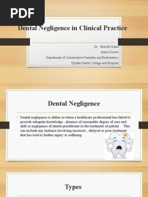 Dental Negligence in Clinical Practice