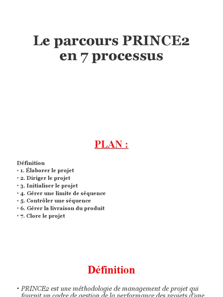Le Parcours PRINCE2 en 7 Processus | PDF | Business