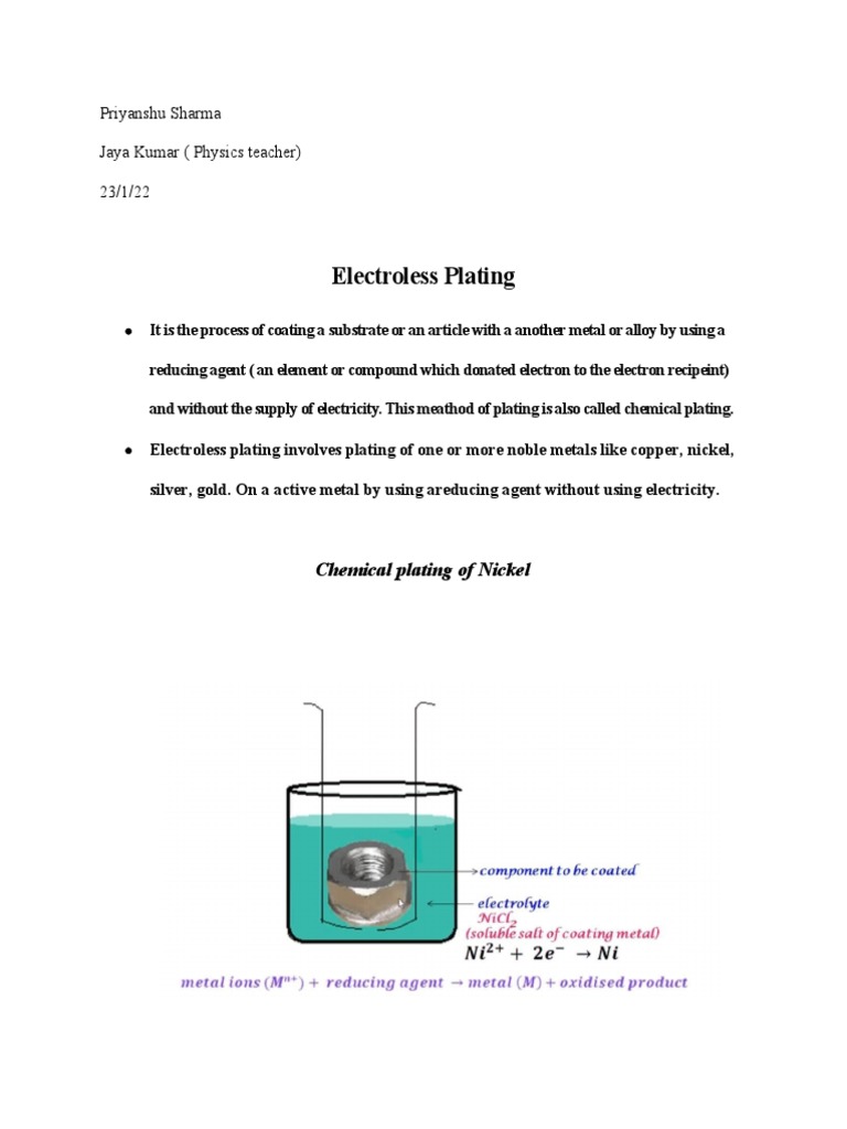 Electroless Plating Overview | PDF