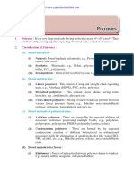 CBSE Class 12 Chem Notes Question Bank Polymers PDF