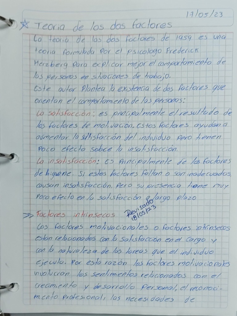 Teoría de Los Dos Factores PDF