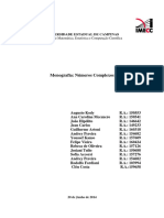 Monografia: Monografia: Números Complexos: Universidade Estadua Universidade Estadual de Campinas L de Campinas