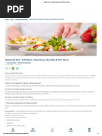 Balanced Diet Chart Overview | PDF