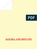 Agenda & Minutes of A Meeting