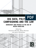 Big Data, Political Campaigning and The Law - NORMANN WITZLEB - Routledge - 2020