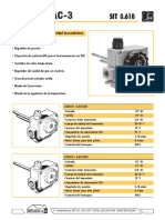 VALVULA AC-3 SIT 0.610. Regulador de Temperatura ON-OFF. Regulador de Presión - Dispositivo de Exclusión RP para El Funcionamiento Con GLP.