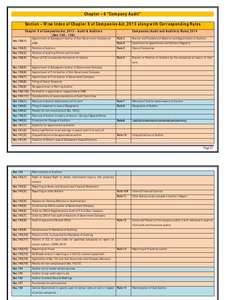 Ch. 6 - The Company Audit CA Study Notes | PDF | Financial Audit | Audit