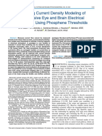 Evaluating Current Density Modeling of Non-Invasive Eye and Brain Electrical Stimulation Using Phosphene Thresholds