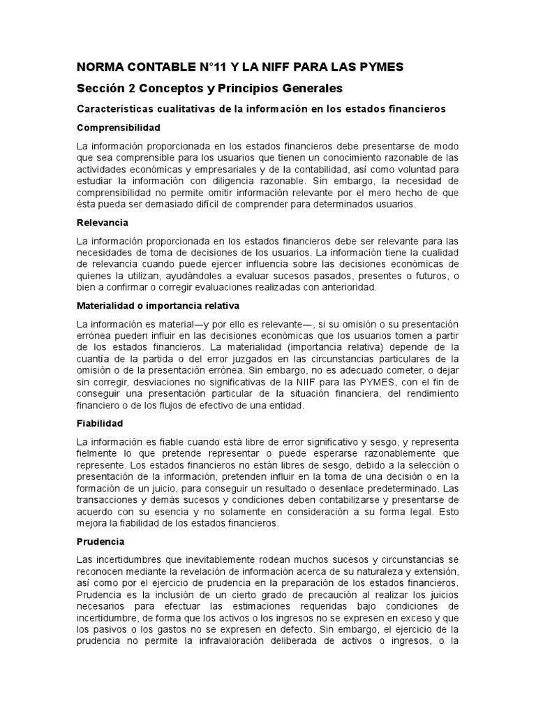 NC11 y NIFF para PYMES | PDF | Estado financiero | Estado de resultados