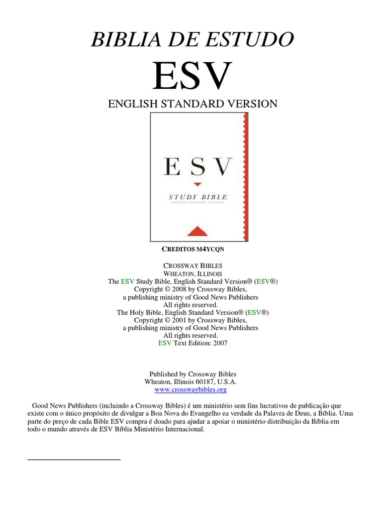 Biblia de Estudo Esv (Portugues) | PDF