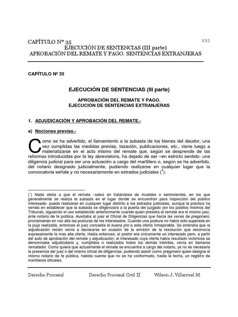 Ejecución de Sentencias y Remates | PDF | Subasta | Procedimiento Civil