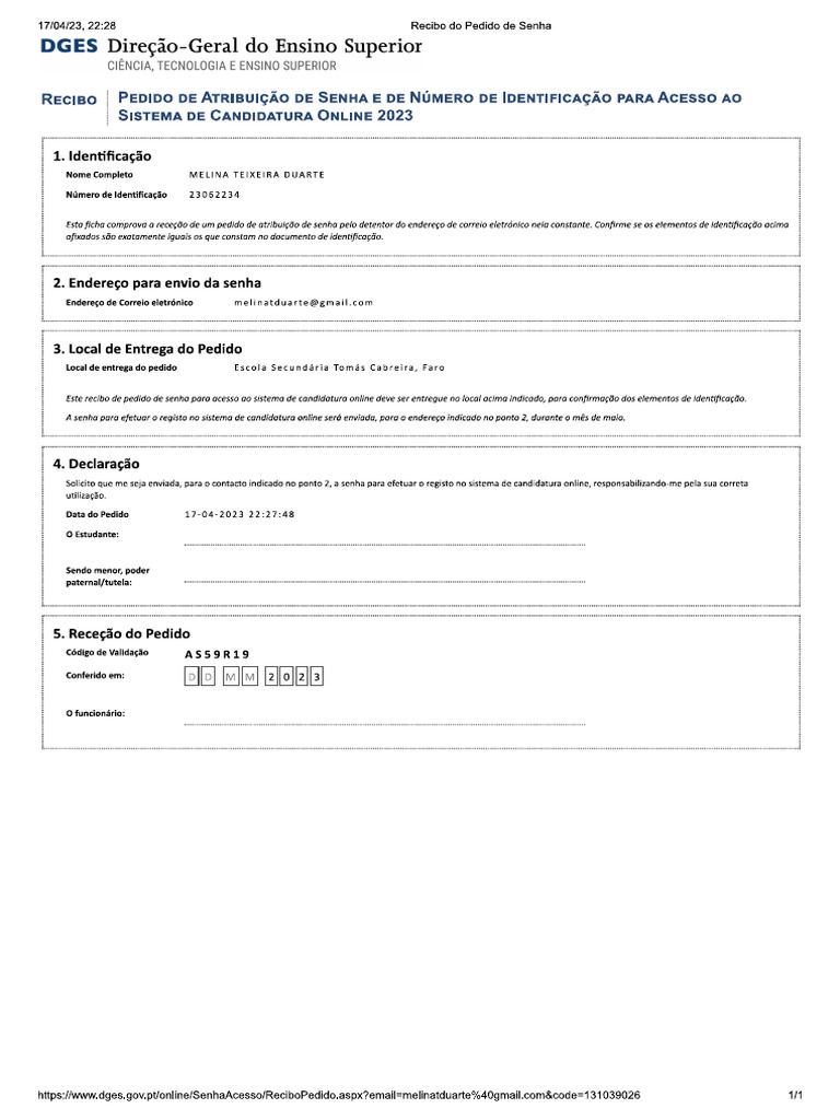 Senha Dges | PDF