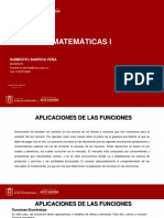 2.1 Presentación (Aplicaciones de Las Funciones) - Matemáticas I