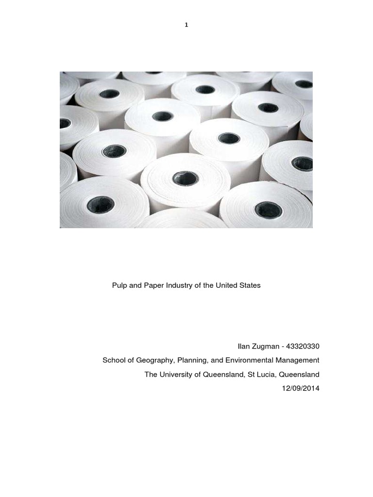 Paper and Pulp Industry Impacts PDF Pulp (Paper) Paper