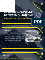 Masonry, Asphalt, Bitumen & Mortar