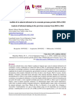 Análisis de La Minería Informal en La Economía Peruana Periodo 2018 Al 2022 Analysis of Informal Mining in The Peruvian Economy From 2018 To 2022