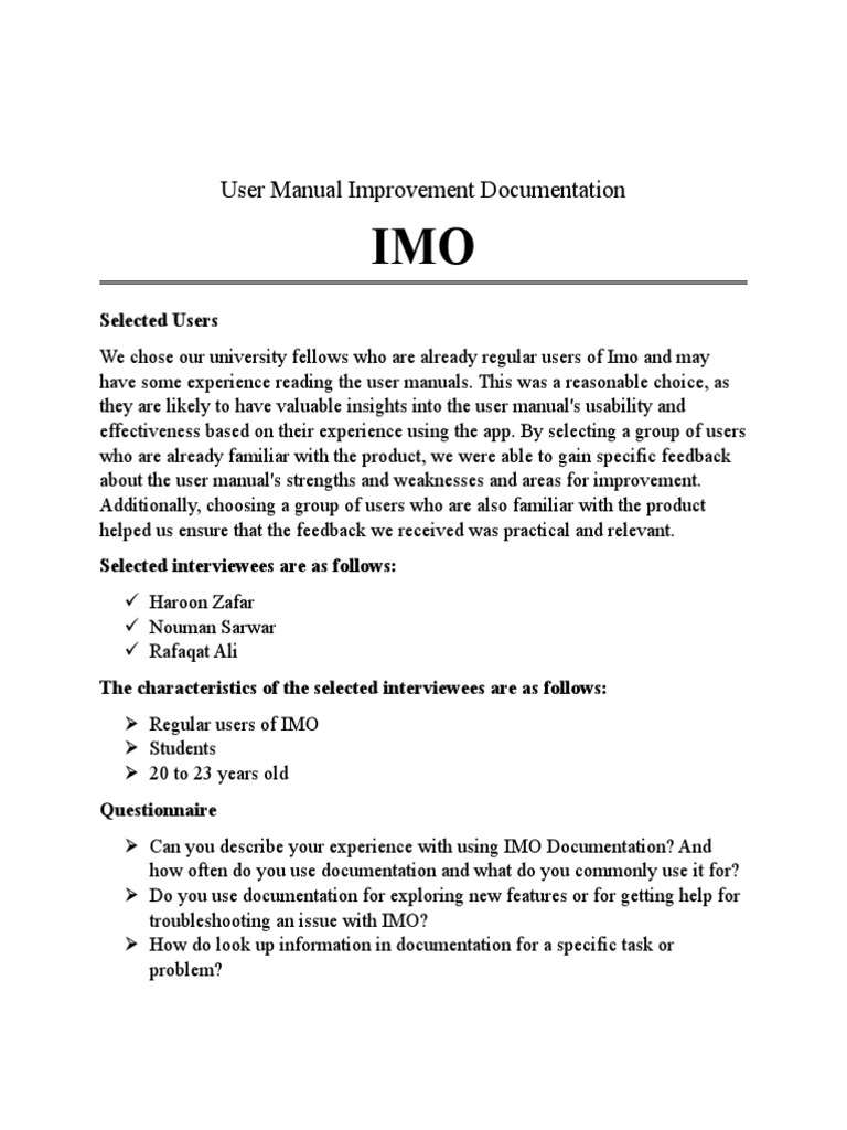 Imo documentation pdf