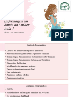 Enfermagem Saude Da Mulher - Aula 1